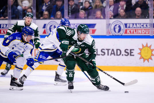 Leksands Patrik Zackrisson och Färjestads Marian Studenic