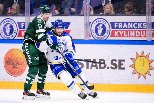 Färjestads Joel Kellman och Leksands Matt Caito