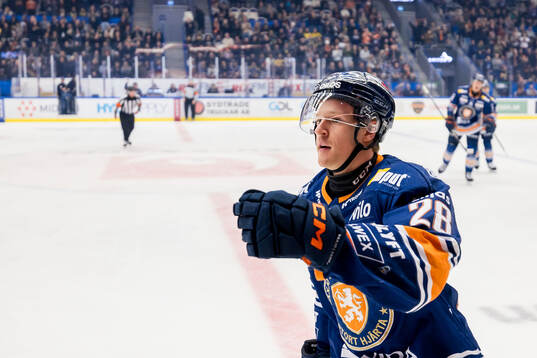 Växjös Hugo Gustafsson jublar