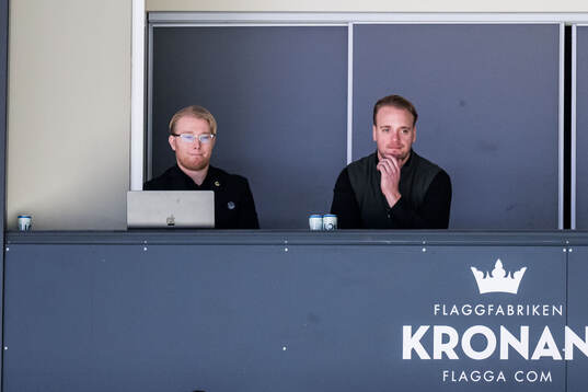 Rögles assisterande sportchef Jacob Strandberg och