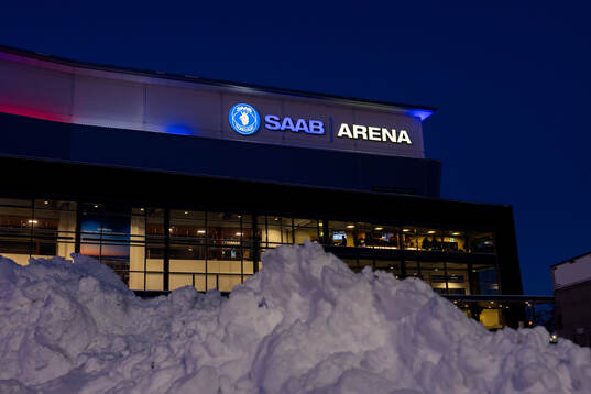Exteriör vy av Saab Arena