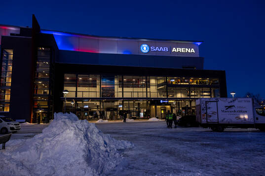 Exteriör vy av Saab Arena
