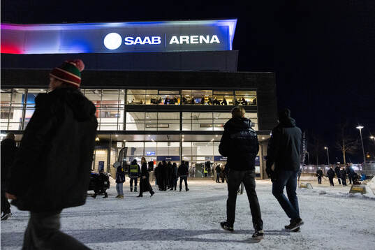 Exteriör vy av Saab Arena