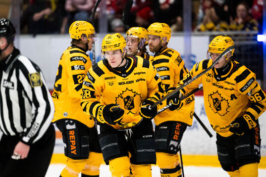 Skellefteås Michael Brandsegg-Nygård jublar