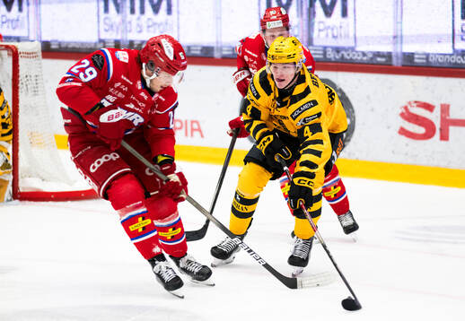 Timrås Filip Hållander och Skellefteås Rasmus Bergqvist