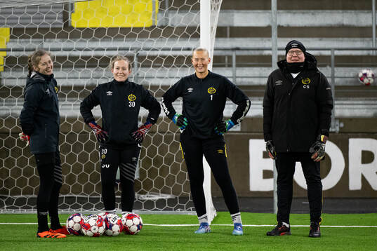 Målvakterna Marlen Katharina Kelm, Lisa Högmark, Tilda