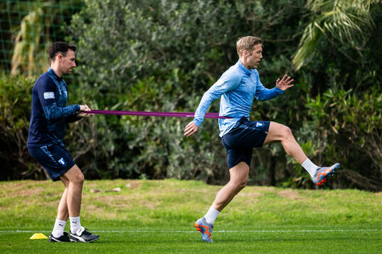 Fystränare Matt Umney och Anton Tinnerholm