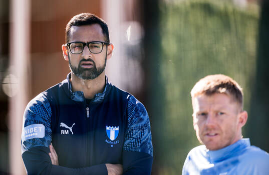 Malmö FFs fysioterapeut Roem Muftee och Anders Christiansen