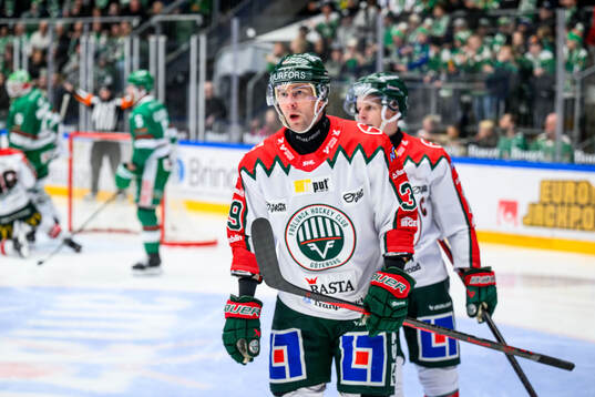 Frölundas Mikael Ruohomaa och Max Friberg deppar