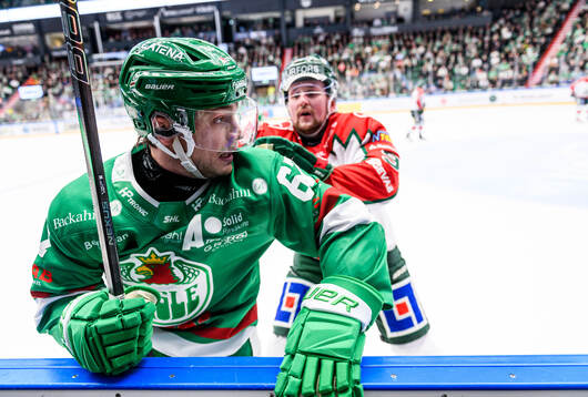Rögles Leon Bristedt och och Frölundas Linus Weissbach