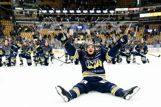 HV71s William Ignberg Nilsson jublar