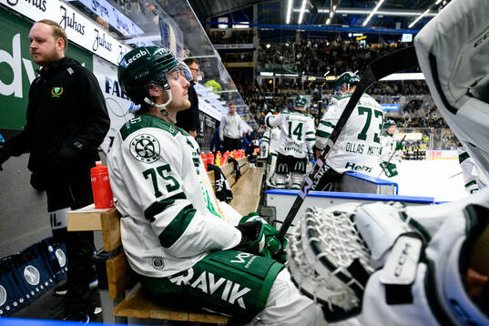 Färjestads Jeremy Salvas Groleau deppar