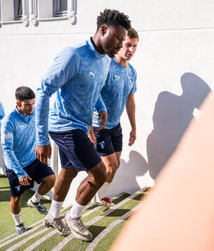 Zakaria Loukili, Emmanuel Ekong and Lasse Berg Johnsen of