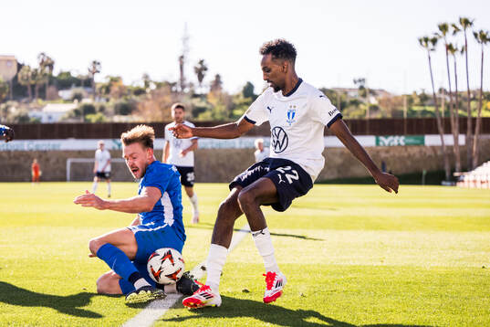 Dominik Plechaty of Slovan Liberec and Taha Ali of Malmö FF