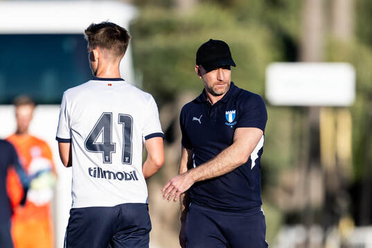 William Åkesson and Head coach Henrik Rydström of Malmö