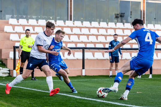 Viggo Jeppsson of Malmö FF and Michal Hlavaty of Slovan