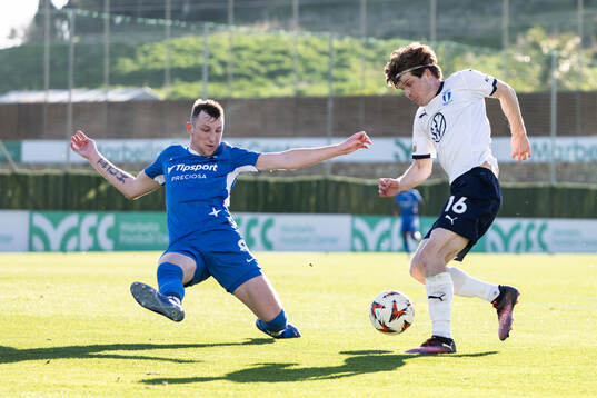 Marek Icha of Slovan Liberec and Oliver Berg of Malmö FF