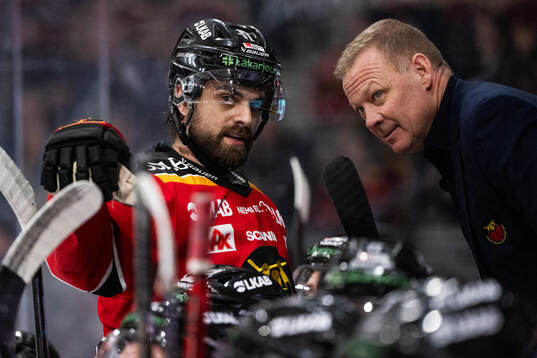 Luleås Frederic Allard och assisterande tränare Henrik