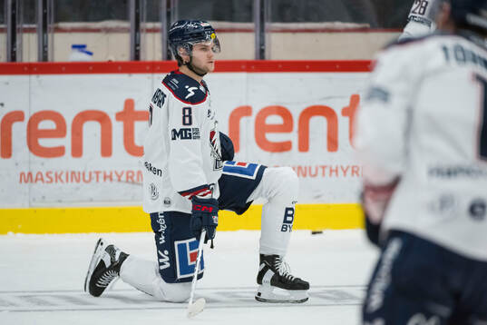Linköpings Jonathan Myrenberg innan ishockeymatchen i SHL