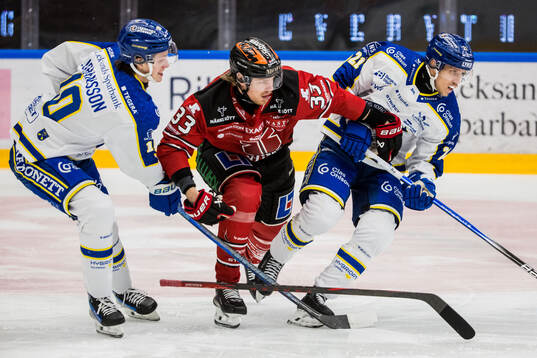 Leksands Anton Johansson och Joonas Lyytinen mot Örebros