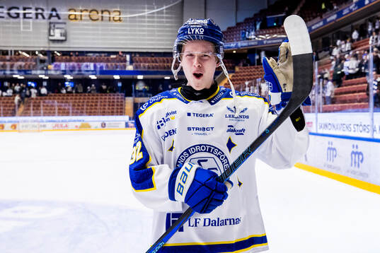 Leksands Victor Johansson jublar