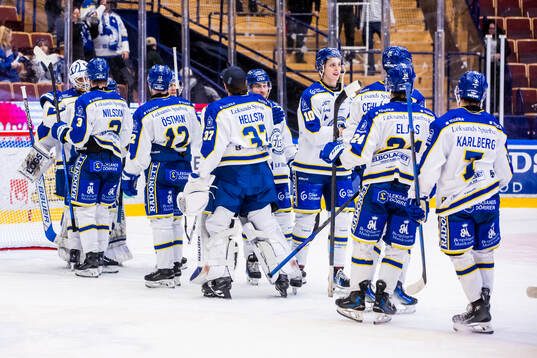 Leksands spelarna jublar