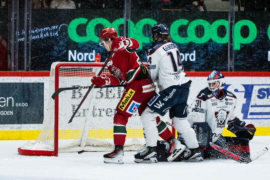 Modos Lukas Jasek gör 4-2 bakom Linköpings målvakt