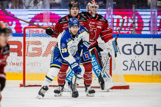 Leksands Joonas Lyytinen och Örebros David Quenneville
