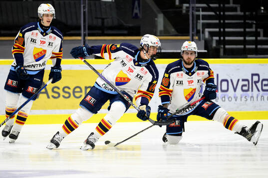 Djurgårdens Victor Eklund , Anton Frondell och Albin Grewe