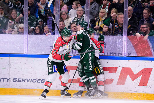 Färjestads Joakim Nygård och Frölundas Henrik Tömmernes