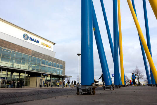 Exteriör vy av Saab Arena