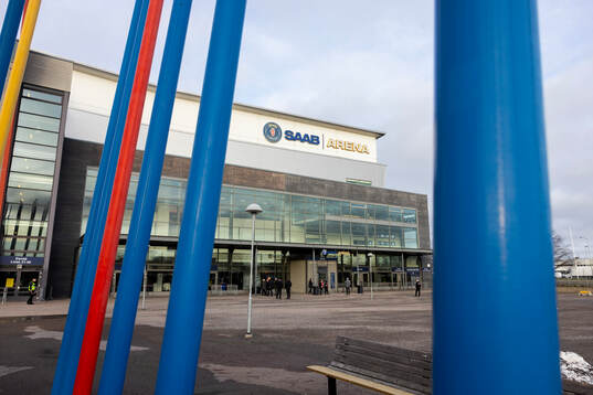 Exteriör vy av Saab Arena