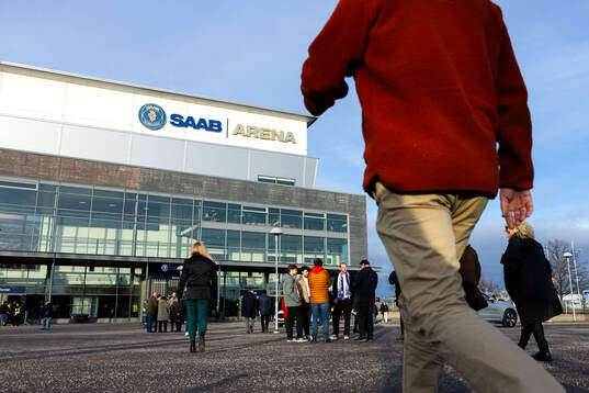 Exteriör vy av Saab Arena