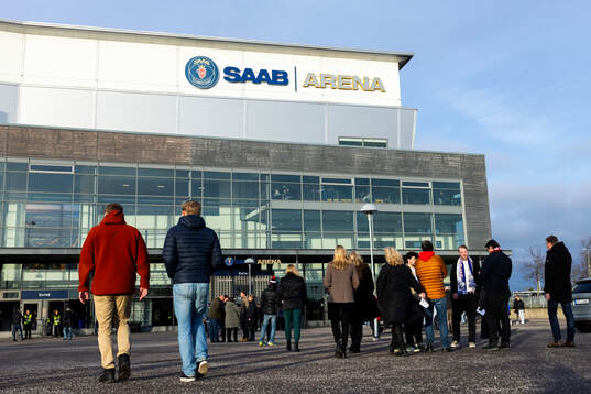 Exteriör vy av Saab Arena