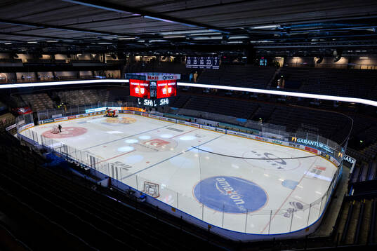 Interiör vy av Saab Arena