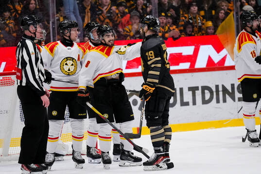 Brynäs Bobby Trivigno och Skellefteås Martins Dzierkals