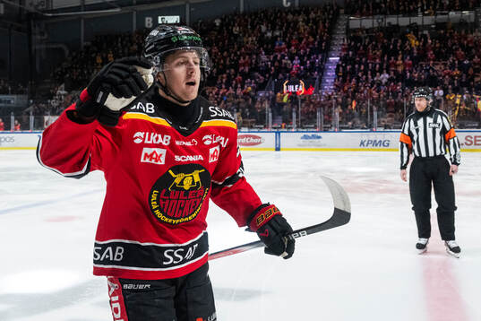 Luleås Jesper Sellgren jublar