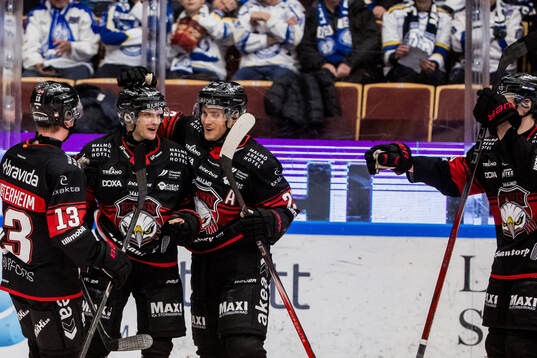 Malmö Redhawks Johan Olofsson jublar