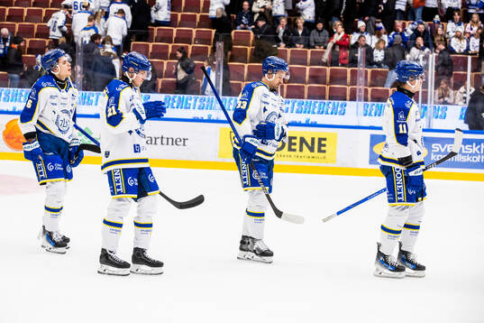Leksands Alexander Lundqvist och Joonas Lyytinen och Eddie