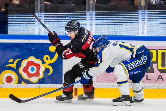 Malmö Redhawks Henrik Haapala och Leksands Kalle Östman