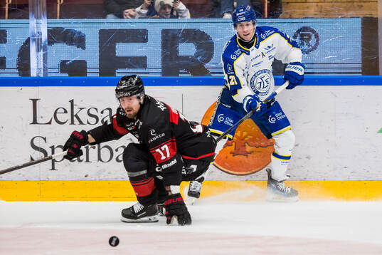 Malmö Redhawks Johan Ivarsson och Leksands Justin Glenn