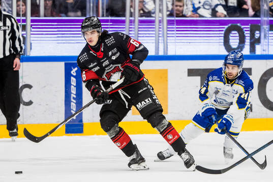 Malmö Redhawks Dominik Badinka och Leksands Oskar Lang