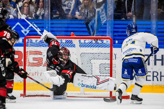 Malmö Redhawks målvakt Daniel Marmenlind och Leksands