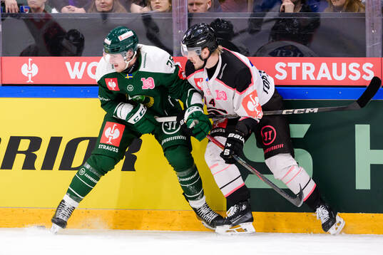 Jeremy Groleau of Färjestad  and Filip Chlapik of Sparta