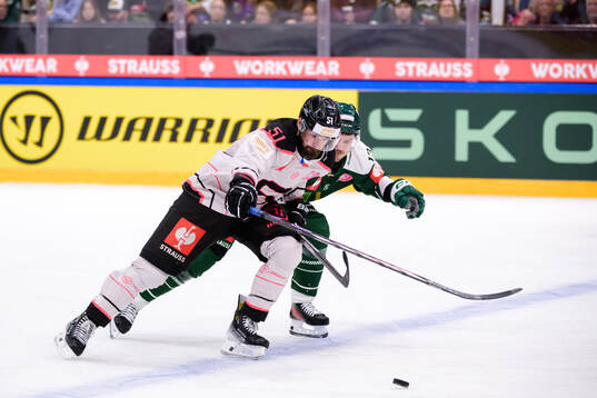 Roman Horak of Sparta Prague and Joel Kellman of Färjestad