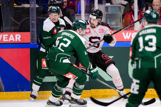 Oscar Steen of Färjestad  and David Nemecek of Sparta
