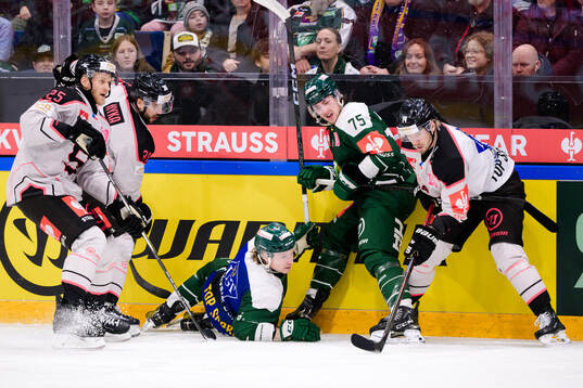 Jani Lajunen, Tomas Hyka, and Filip Chlapik of Sparta