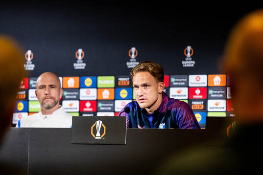 Head coach Henrik Rydström and Erik Botheim of Malmö FF