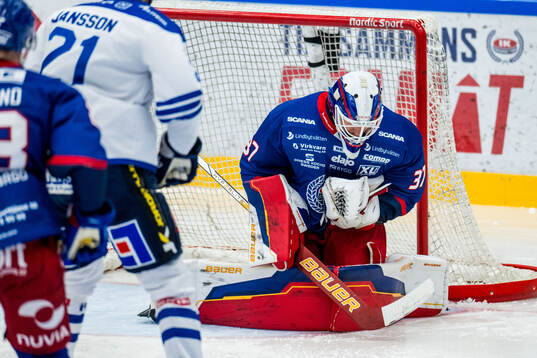 Oskarshamns målvakt Evan Cowley