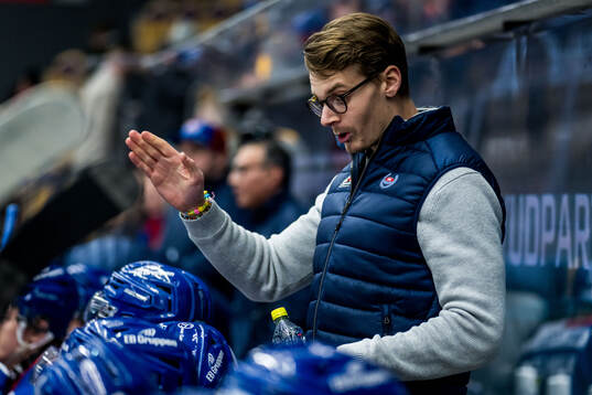 Oskarshamns assisterande tränare Albin Blomqvist